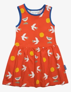 Organic Seagull Print Summer Dress