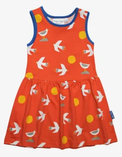 Organic Seagull Print Summer Dress