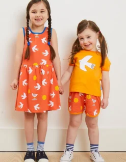 Organic Seagull Print Summer Dress