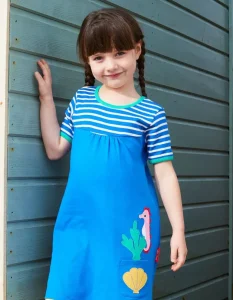 Organic Seahorse Applique T-Shirt Dress