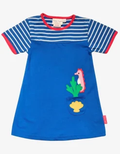 Organic Seahorse Applique T-Shirt Dress
