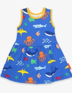 Organic Sealife Print Summer Dress