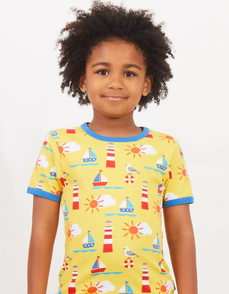 Organic Seaside Print T-Shirt