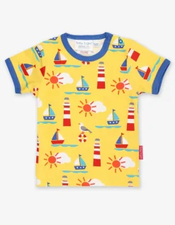 Organic Seaside Print T-Shirt