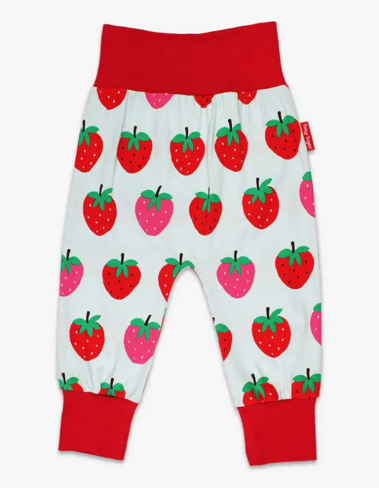 Organic Strawberry Print Yoga Pants