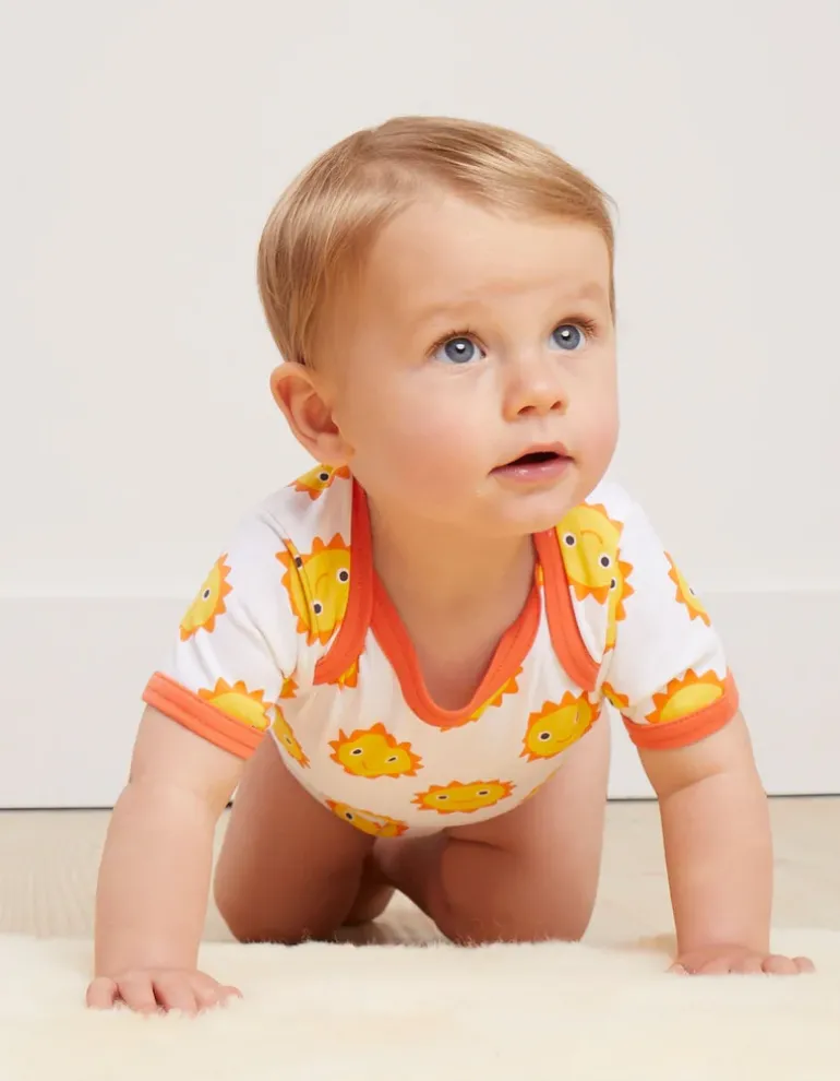 Organic Sun Cloud Print Baby Gift Set