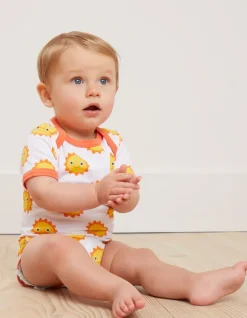 Organic Sun Cloud Print Baby Gift Set