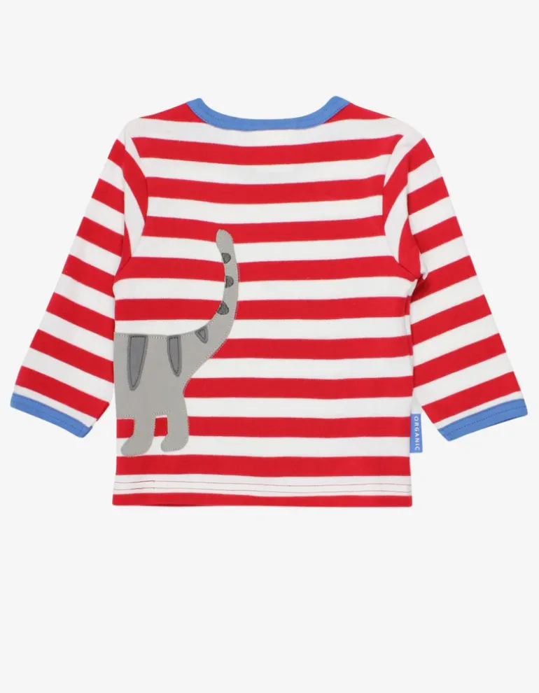 Organic Tabby Cat Applique T-Shirt