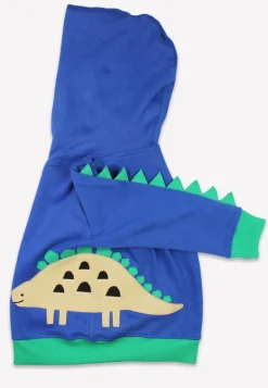 Organic Tonal Dinosaur Applique Hoodie