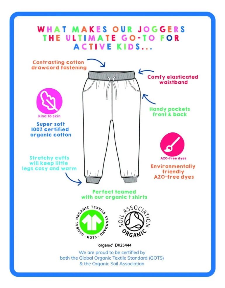 Organic Tonal Dinosaur Print Joggers