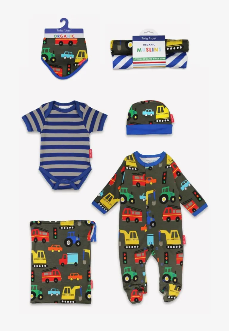 Organic Transport Print Baby Bundle