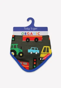 Organic Transport Print Dribble Bib