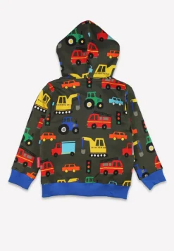Organic Transport Print Hoodie