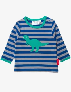 Organic T-Rex Applique Long-Sleeved T-shirt