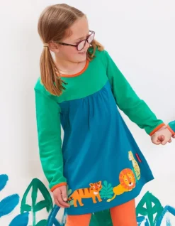 Organic Wild Cats Applique T-Shirt Dress