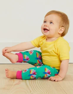 Organic Yellow Basic Short-Sleeved Baby Bodysuit