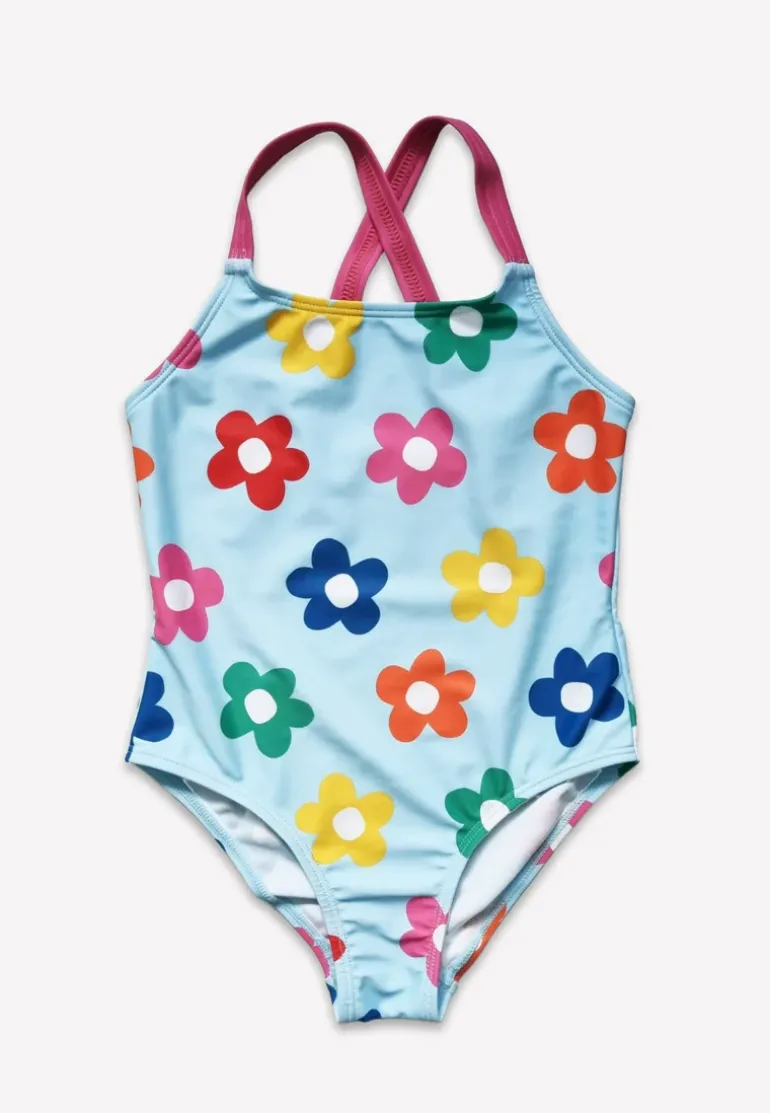 Rainbow Bloom Print Kids' Swimsuit