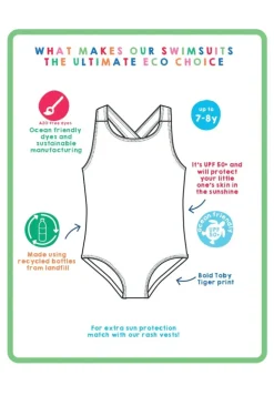 Rainbow Bloom Print Kids' Swimsuit