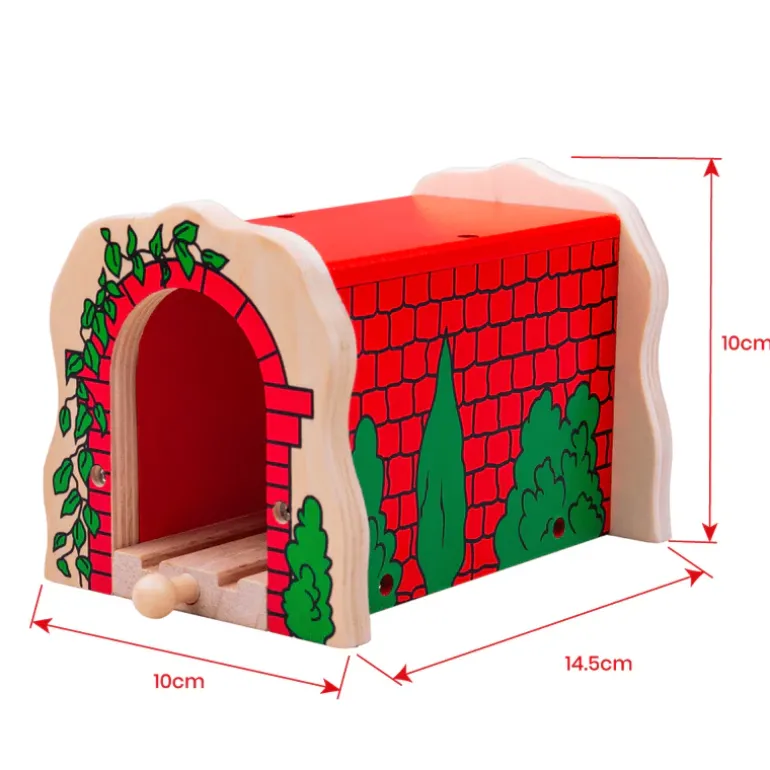 Red Brick Tunnel - Toy Train Accessory