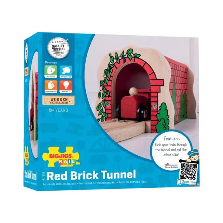 Red Brick Tunnel - Toy Train Accessory