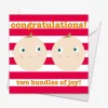 Two Bundles of Joy Baby Card