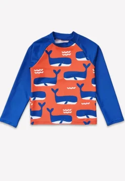 Whale Waves Print Kids' Rash Vest