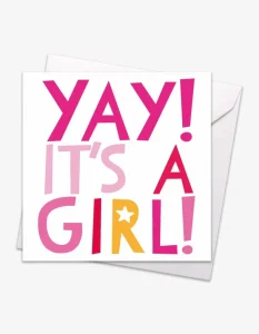 Yay Girl Baby Card