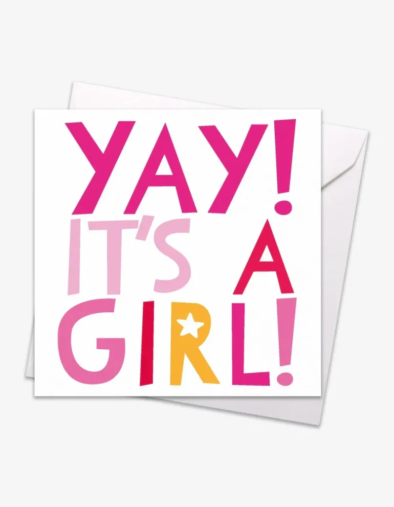 Yay Girl Baby Card
