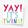 Yay Twins Baby Card